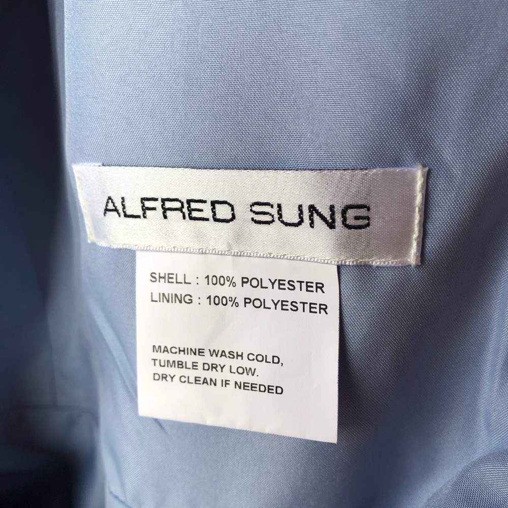 Alfred Sung Satin Gown, Sz 8R: 37” Bust;29”waist;39”hips(around),New, cloudy - Picture 8 of 8
